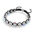 Schwarz | Regenbogenweiß | Silber | Meerjungfrau Glas Charmballa Armband